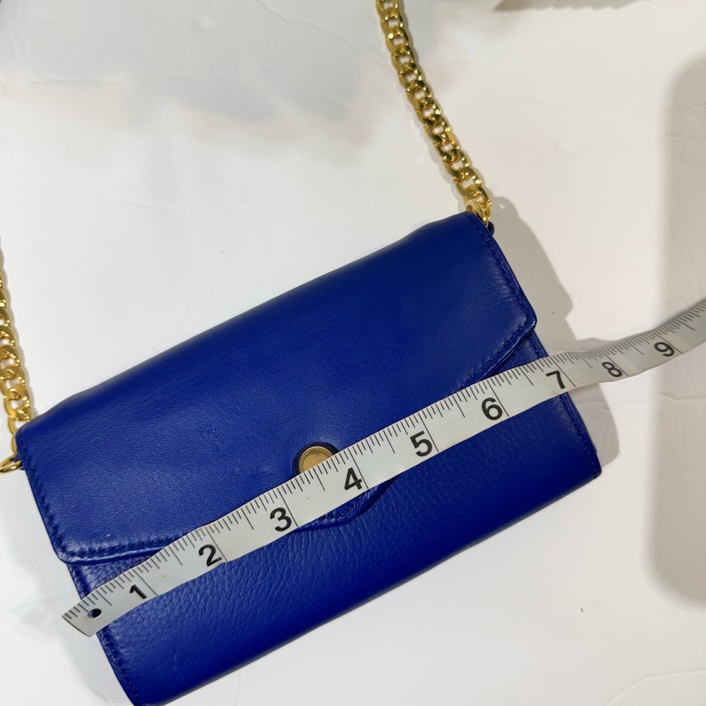 Stella & Max Elegant Royal Blue Leather Crossbody/Clutch Bag - Picture 4 of 8